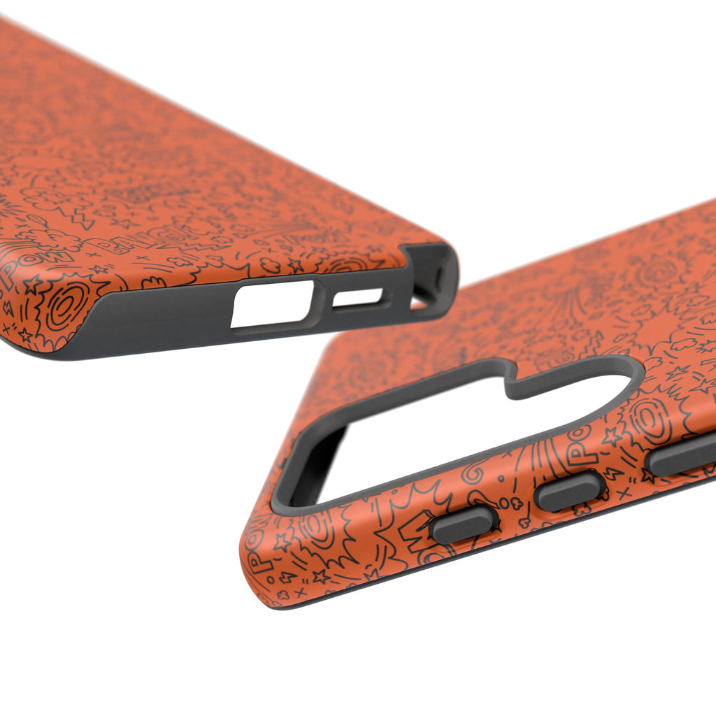 Wow Orange Tough Case for iPhone, Galaxy, or Google Pixel