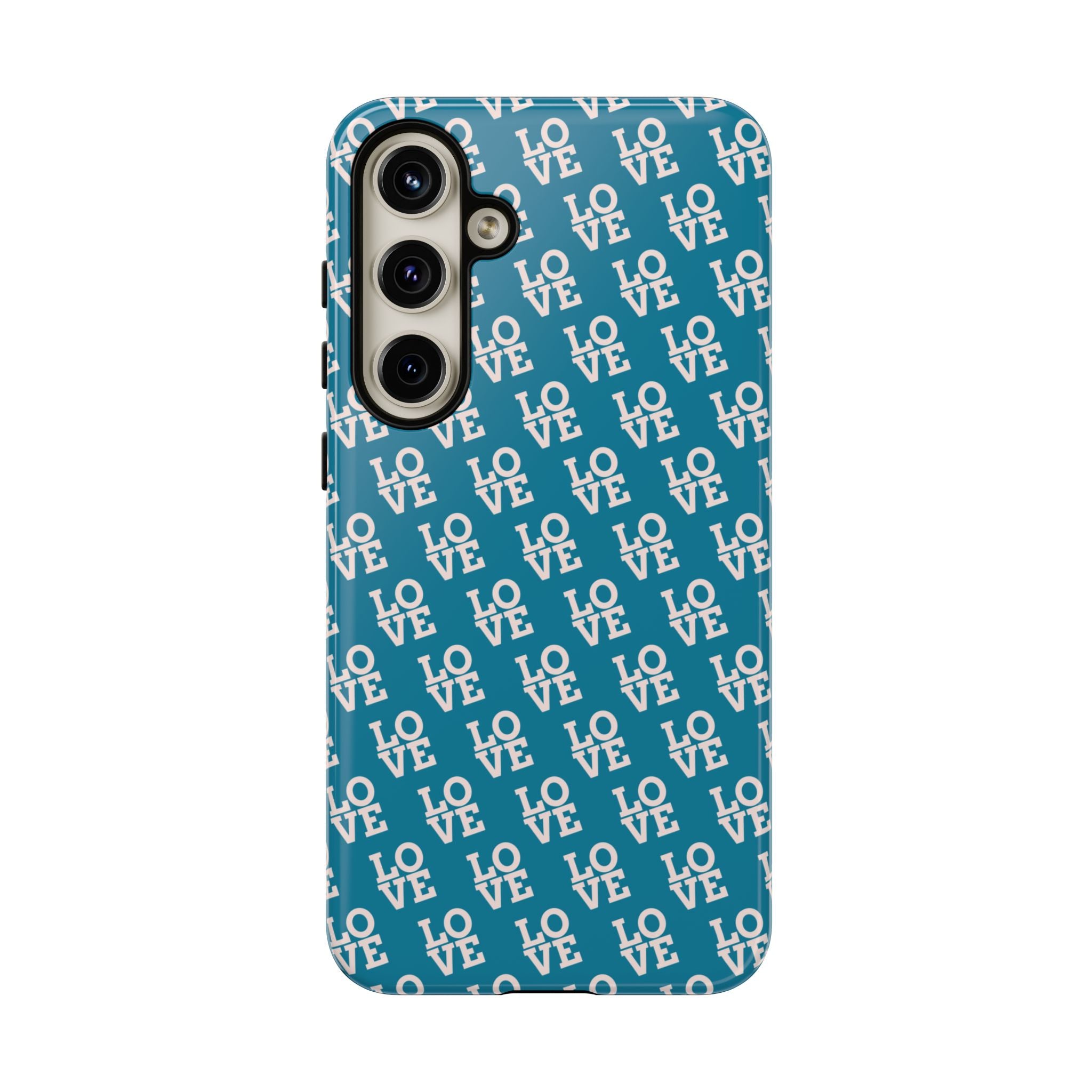 LOVE Teal Green Tough Phone Case iPhone, Galaxy, or Google Pixel