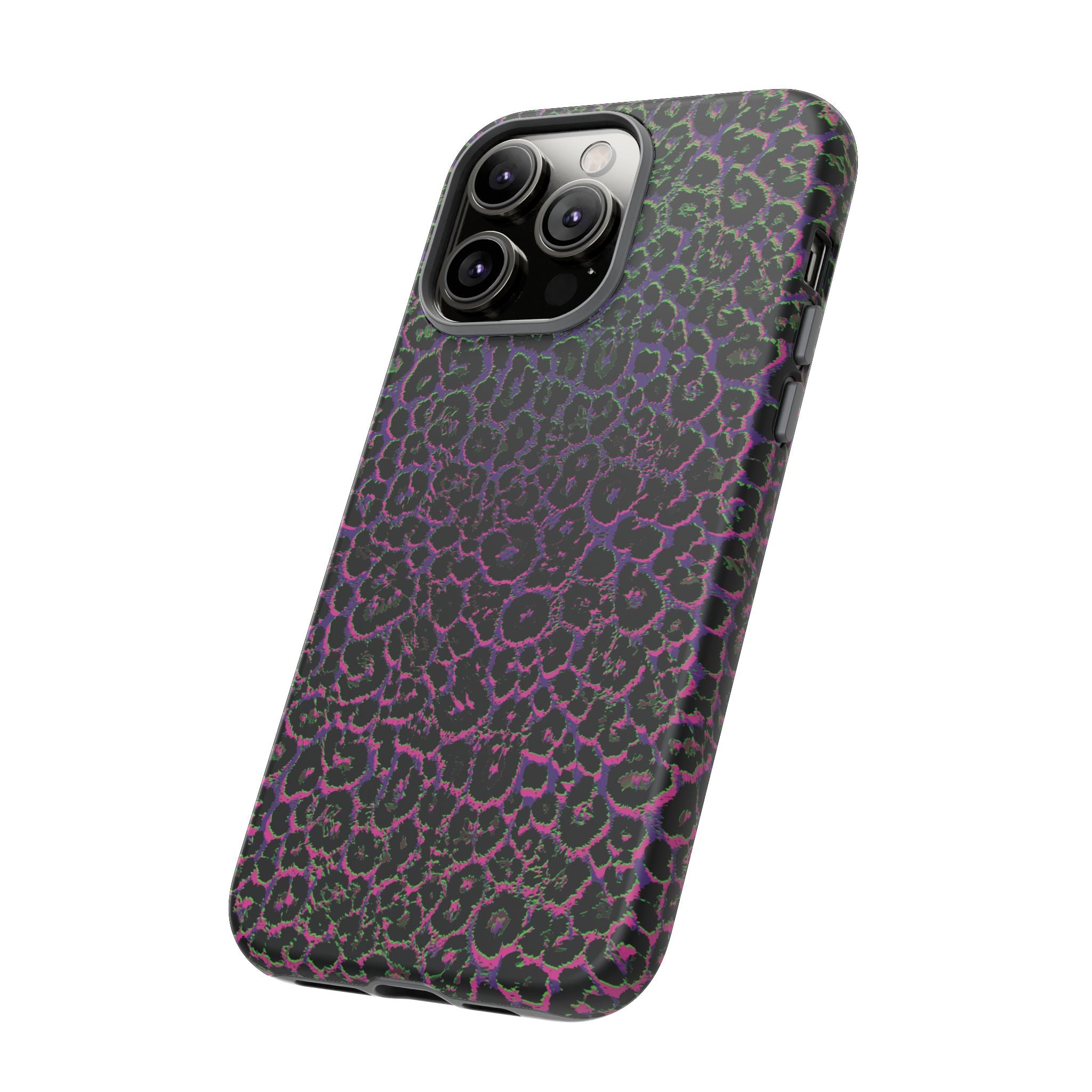 Colorful Leopard Tough Phone Case for iPhone, Galaxy, or Google Pixel