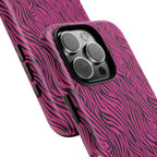 Pink Zebra Tough Phone Case for iPhone, Galaxy, or Google Pixel