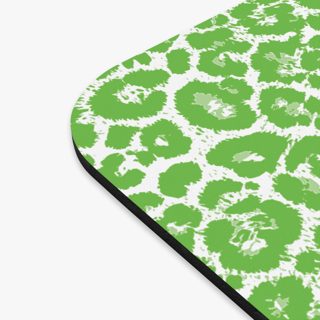 Neon Green Leopard Print Mouse Pad