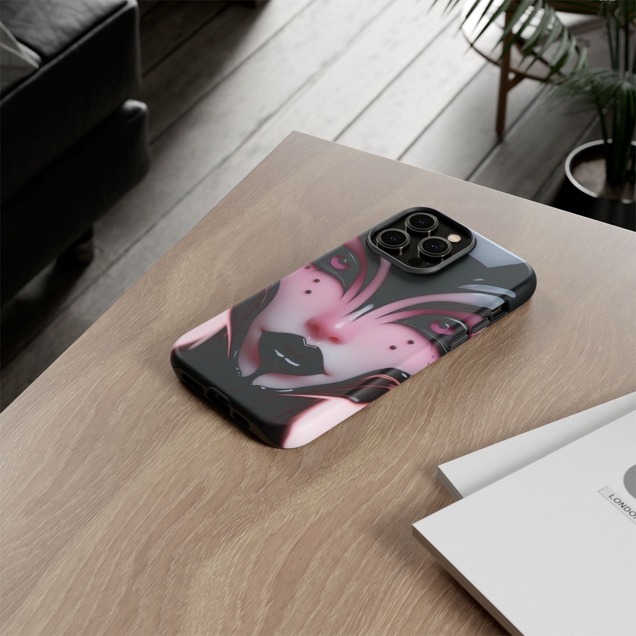 Pink Alien Tough Phone Case for iPhone, Galaxy, or Google Pixel
