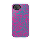Pink Blue Leopard Tough Phone Case iPhone, Galaxy, or Google Pixel