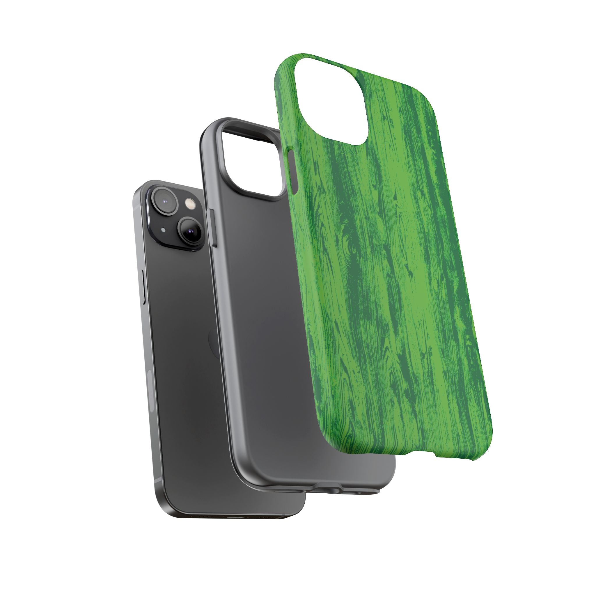 Neon Green Wood Tough Phone Case iPhone, Galaxy, or Google Pixel