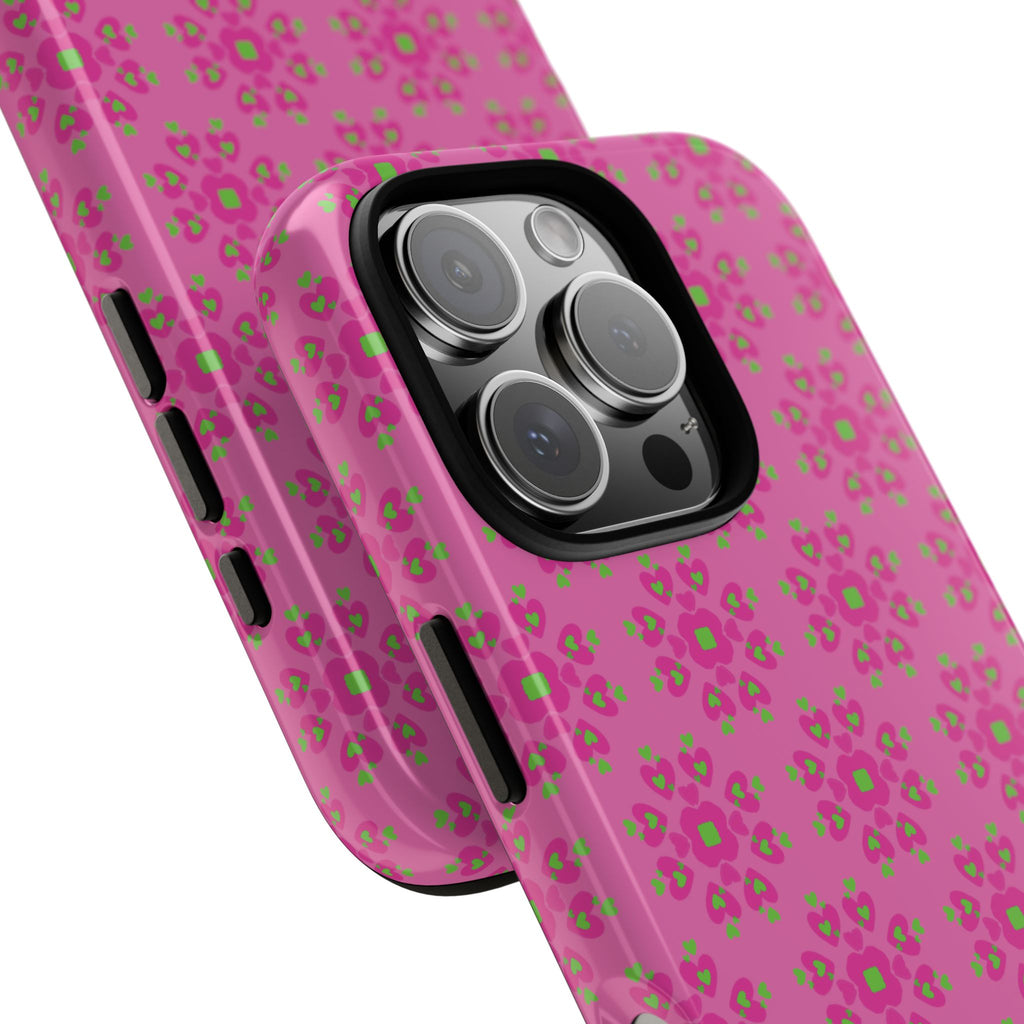 Floresta Heart Pink Tough Phone Case iPhone, Galaxy, or Google Pixel