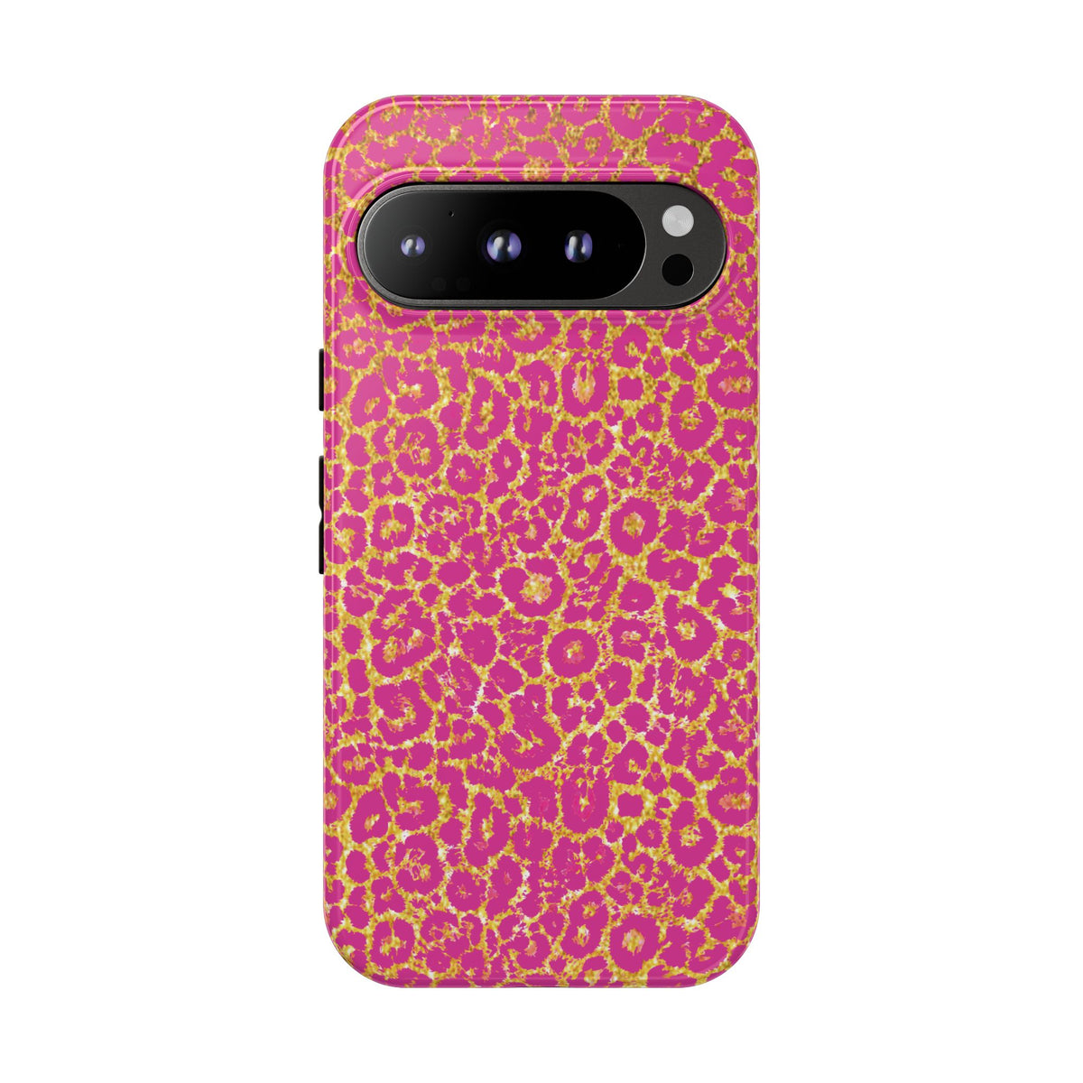 Pink Gold Leopard Tough Case for iPhone, Galaxy, or Google Pixel
