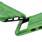 Neon Green Wood Print Tough Phone Case iPhone, Galaxy, or Google Pixel