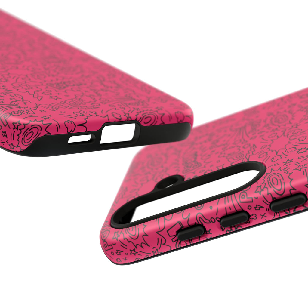Pink Wow Tough Case for iPhone, Galaxy, or Google Pixel