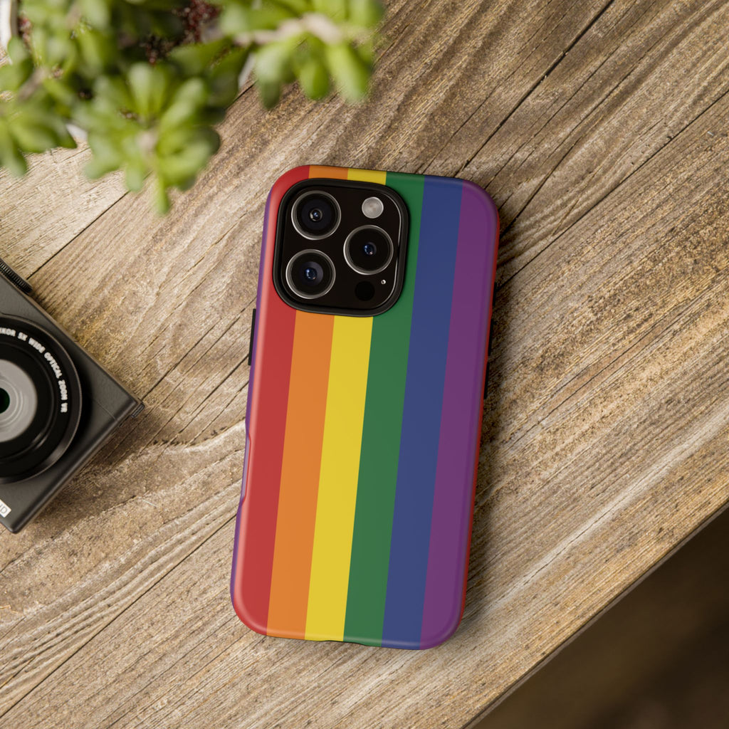 LGBTQ Rainbow Flag Tough Phone Case for iPhone, Galaxy, or Google Pixel