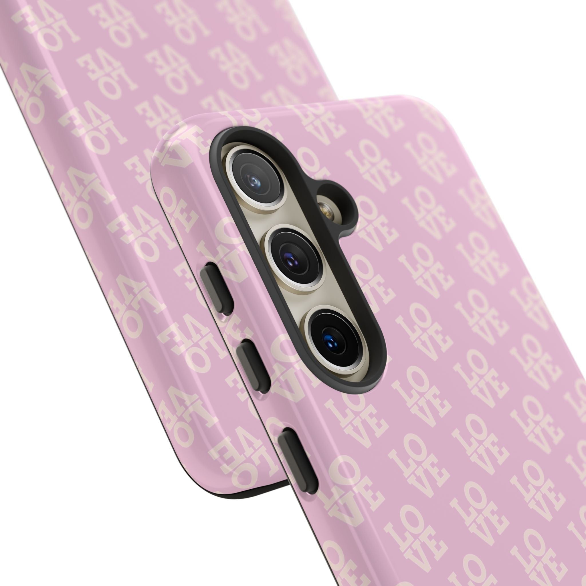 LOVE Pink Tough Phone Case for iPhone, Galaxy, or Google Pixel