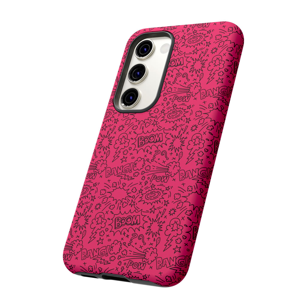 Pink Wow Tough Case for iPhone, Galaxy, or Google Pixel