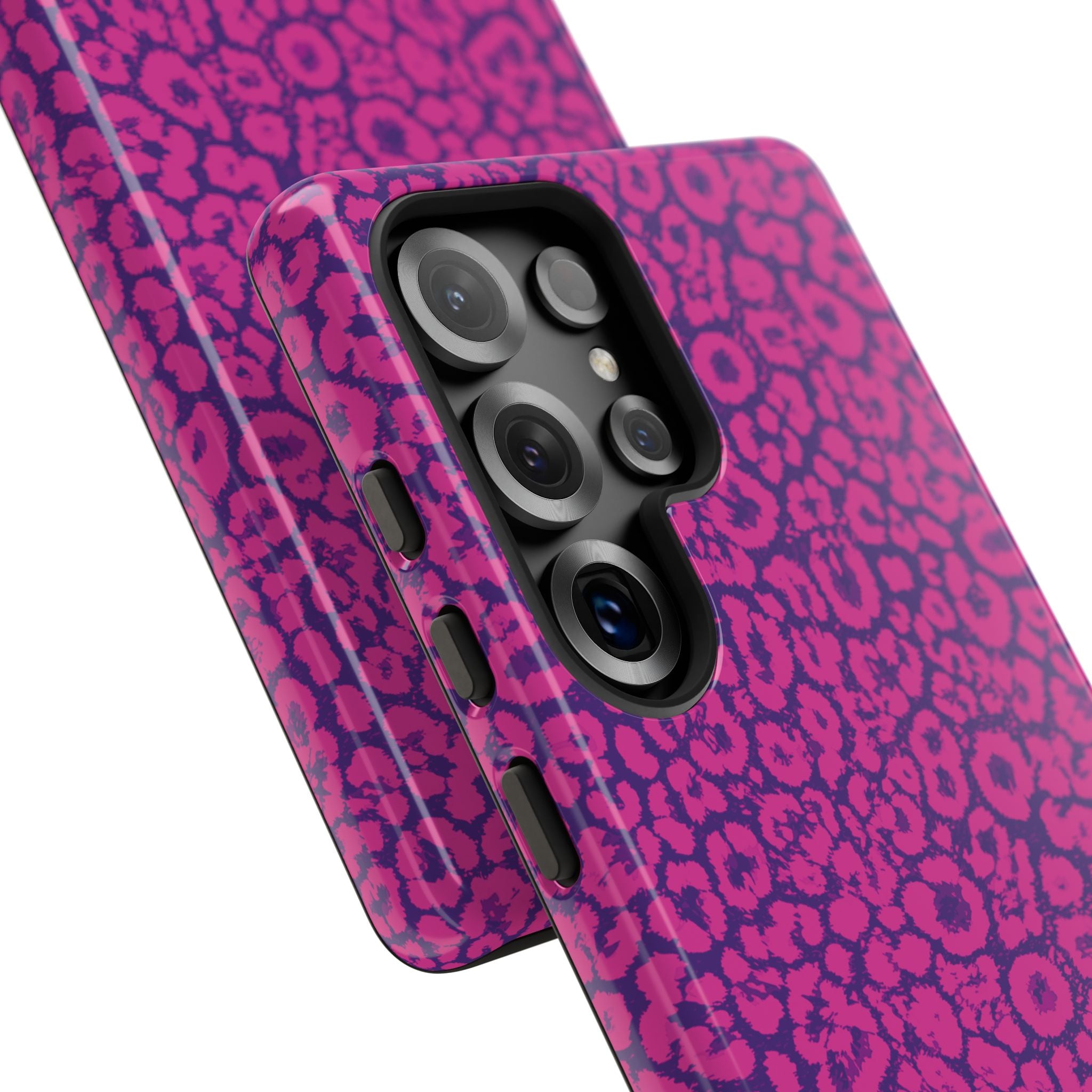 Pink Purple Leopard Tough Phone Case iPhone, Galaxy and Google Pixel