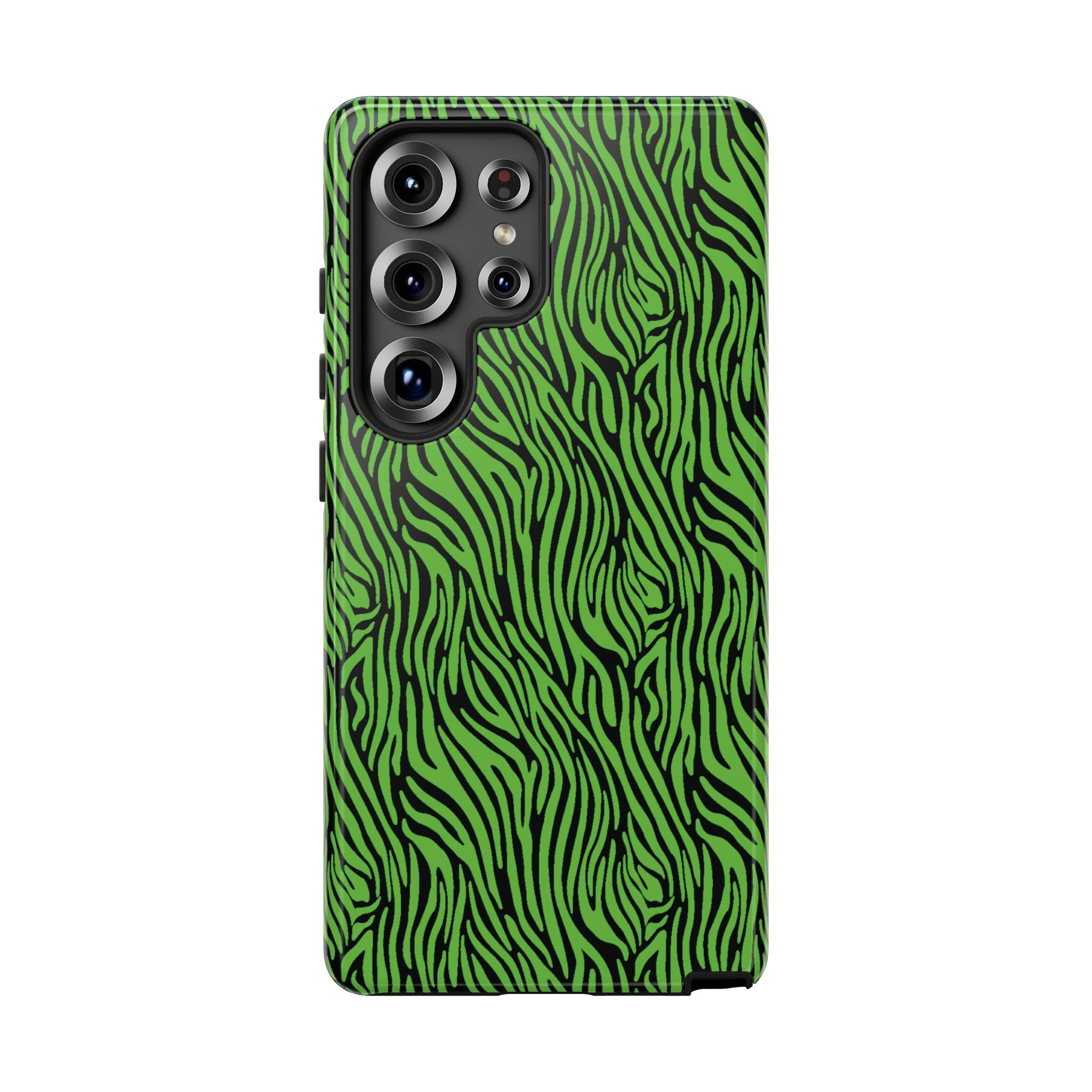 Neon Green Zebra Tough Phone Case iPhone, Galaxy, or Google Pixel
