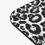 Black and White Leopard Print Mouse Pad