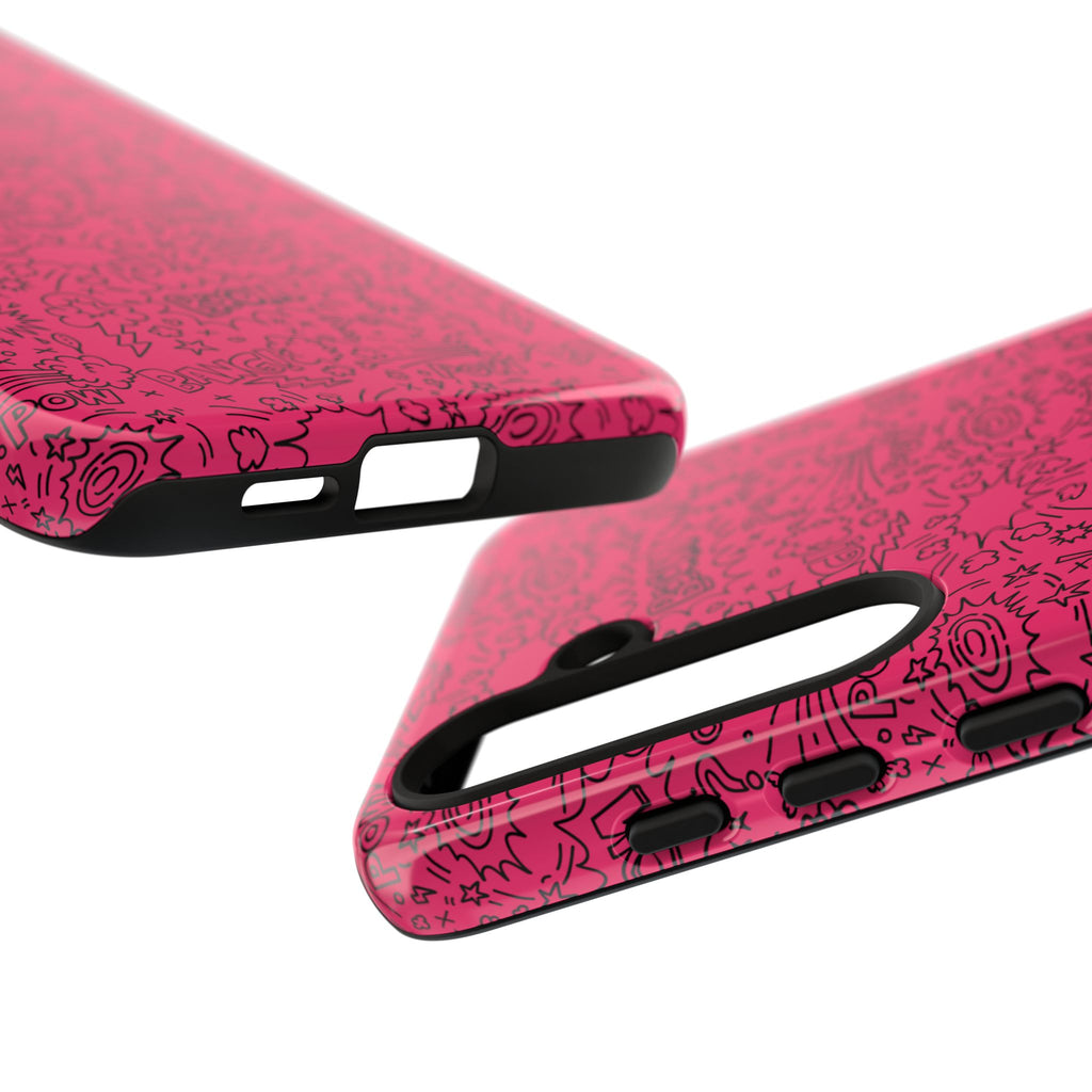 Pink Wow Tough Case for iPhone, Galaxy, or Google Pixel