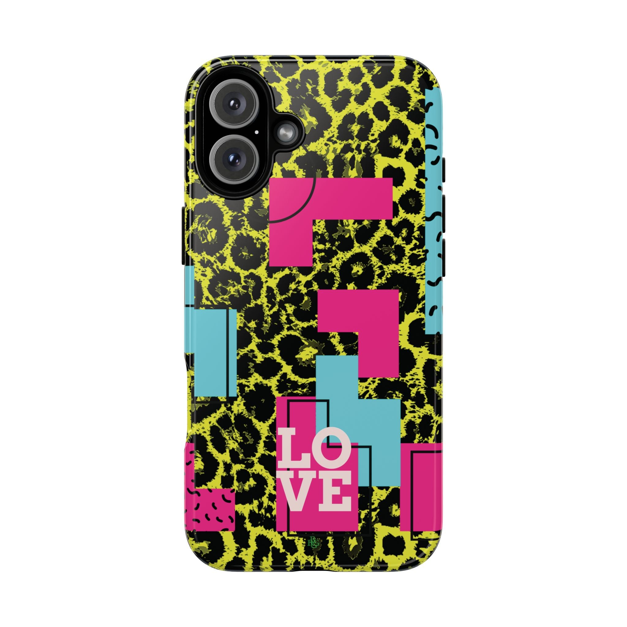 LOVE Neon Yellow RG Phone Case iPhone, Galaxy and Google Tough Cases