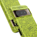 Neon Lime Wow Tough Case for iPhone, Galaxy, or Google Pixel