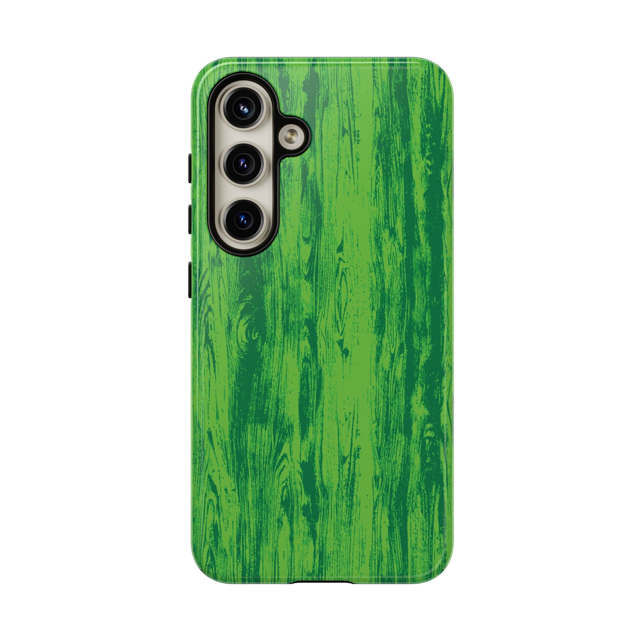 Neon Green Wood Tough Phone Case iPhone, Galaxy, or Google Pixel