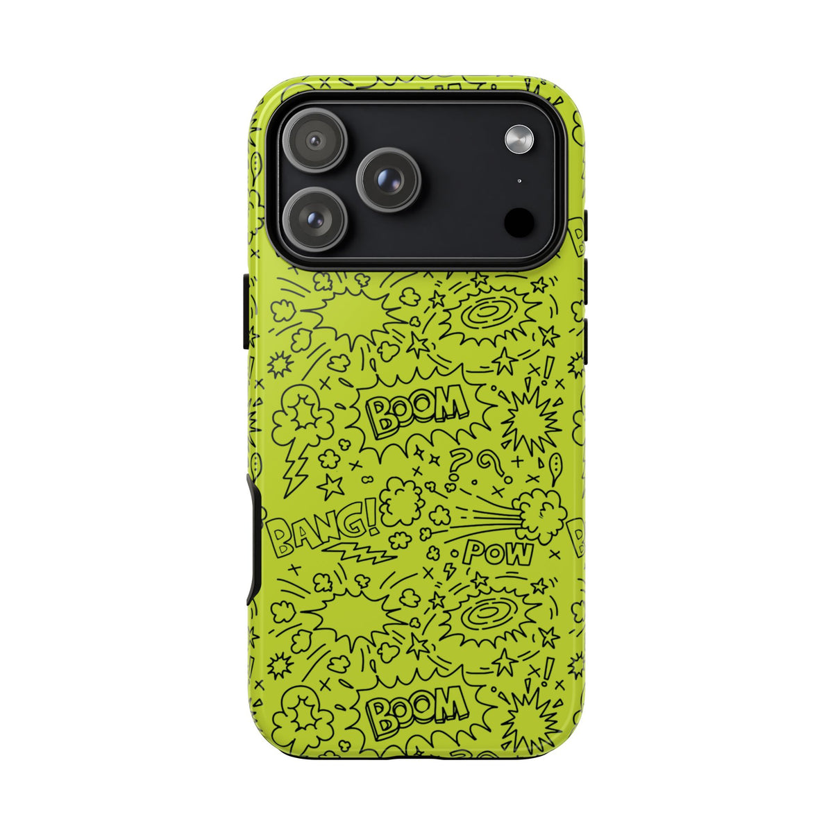 Neon Lime Wow Tough Case for iPhone, Galaxy, or Google Pixel