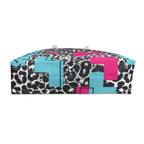 LOVE Retro Blocks Leopard EcoFriendly Weekender Bag, Travel Tote, Beach Bag