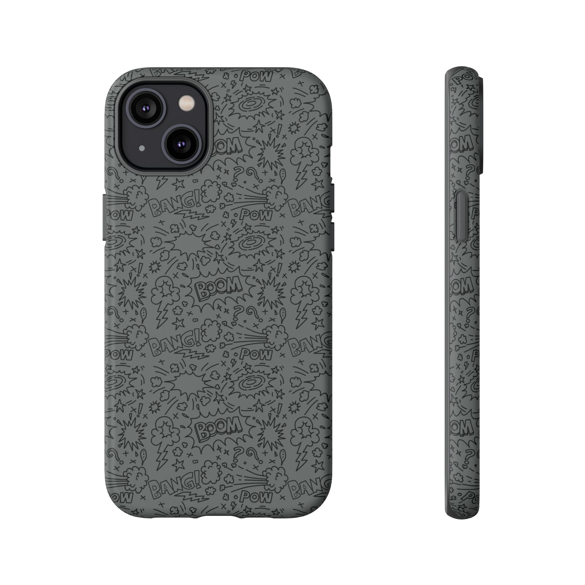 POW BOOM Comics style Tough Phone Case for iPhone, Galaxy, or Google Pixel