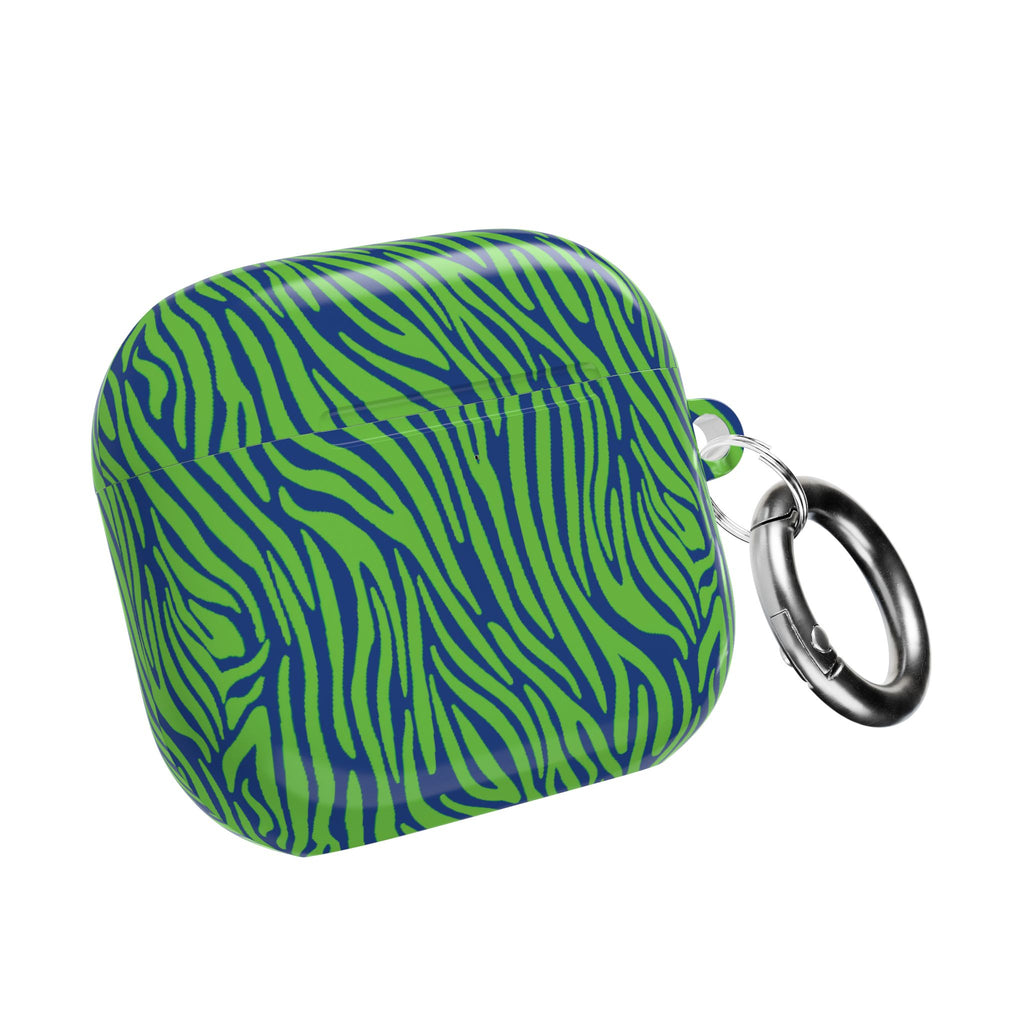 Blue and Green Zebra AirPod Cases