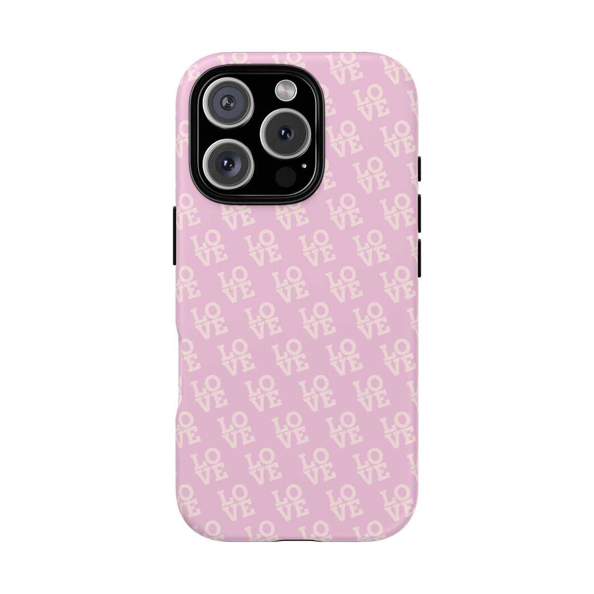 LOVE Pink Tough Phone Case for iPhone, Galaxy, or Google Pixel
