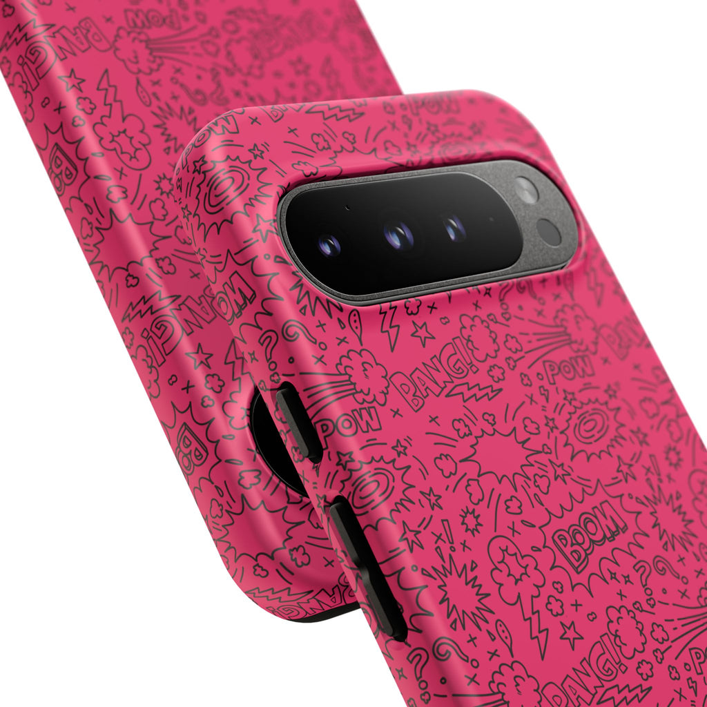 Pink Wow Tough Case for iPhone, Galaxy, or Google Pixel