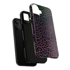 Colorful Leopard Tough Phone Case for iPhone, Galaxy, or Google Pixel