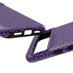 Purple Leopard Tough Case for iPhone, Galaxy or Google Pixel
