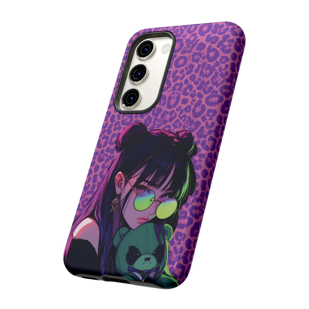 Purple Pink Leopard Kz iPhone, Galaxy and Google Tough Cases