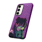 Purple Pink Leopard Kz iPhone, Galaxy and Google Tough Cases