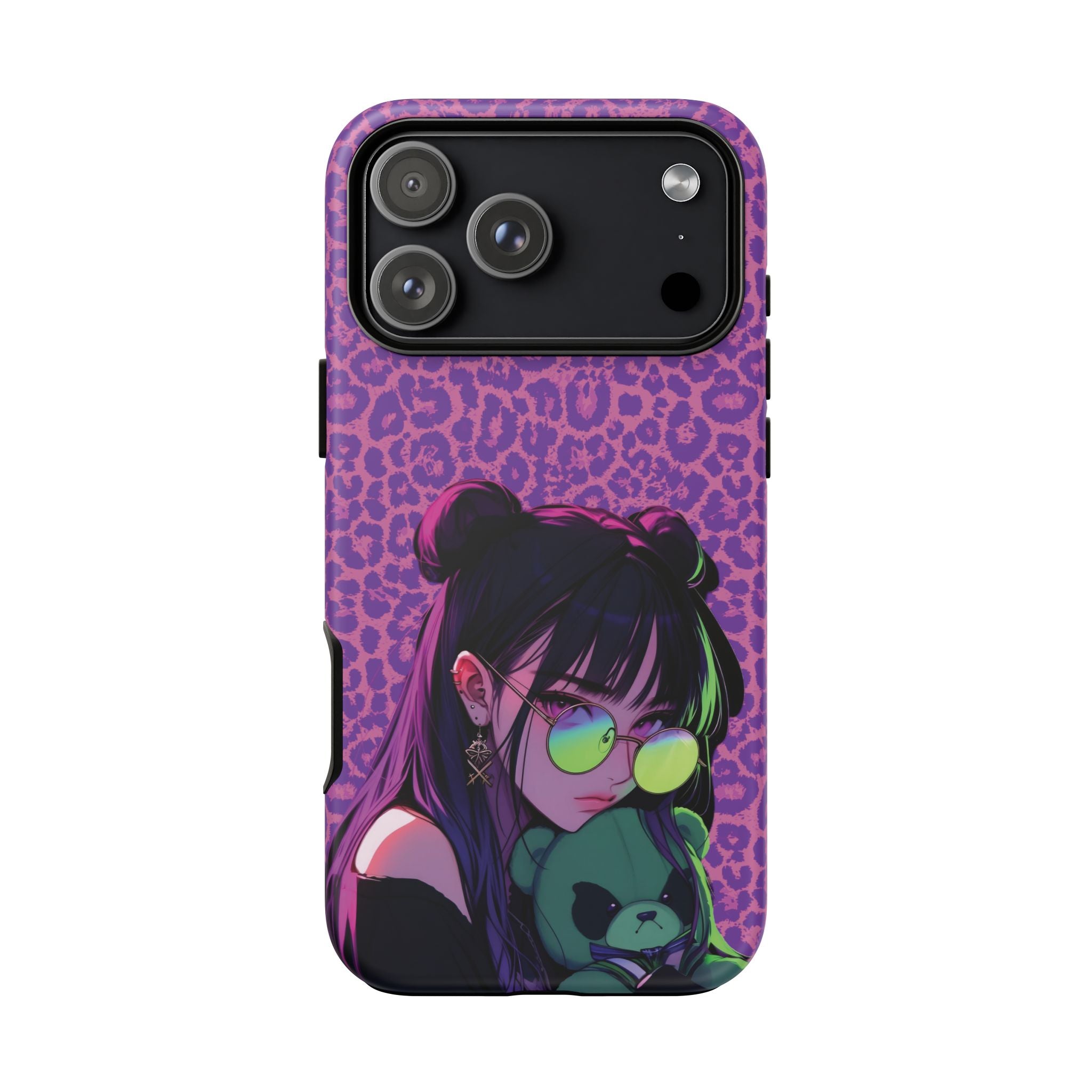 Purple Pink Leopard Kz iPhone, Galaxy and Google Tough Cases