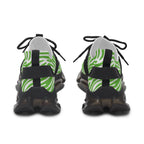 Neon Green Zebra Women's Mesh Sneakers