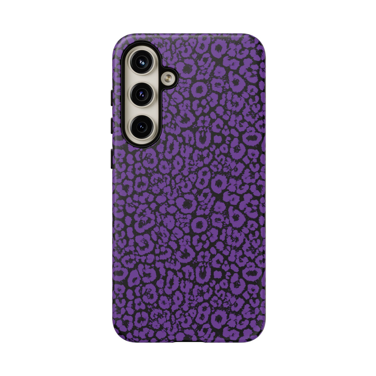 Purple Leopard Tough Case for iPhone, Galaxy or Google Pixel