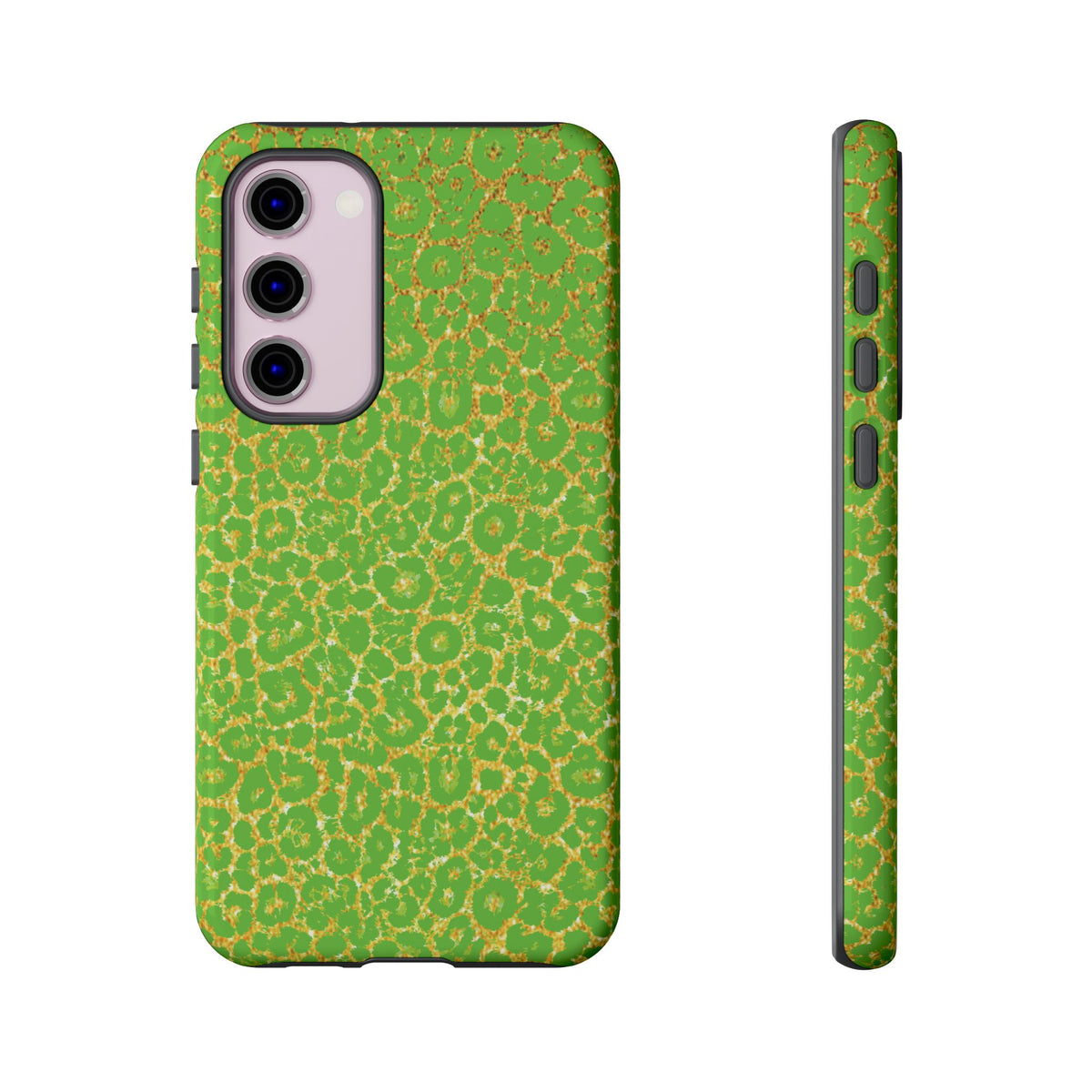 Neon Green Gold Leopard Tough Phone Case iPhone, Galaxy, or Google Pixel