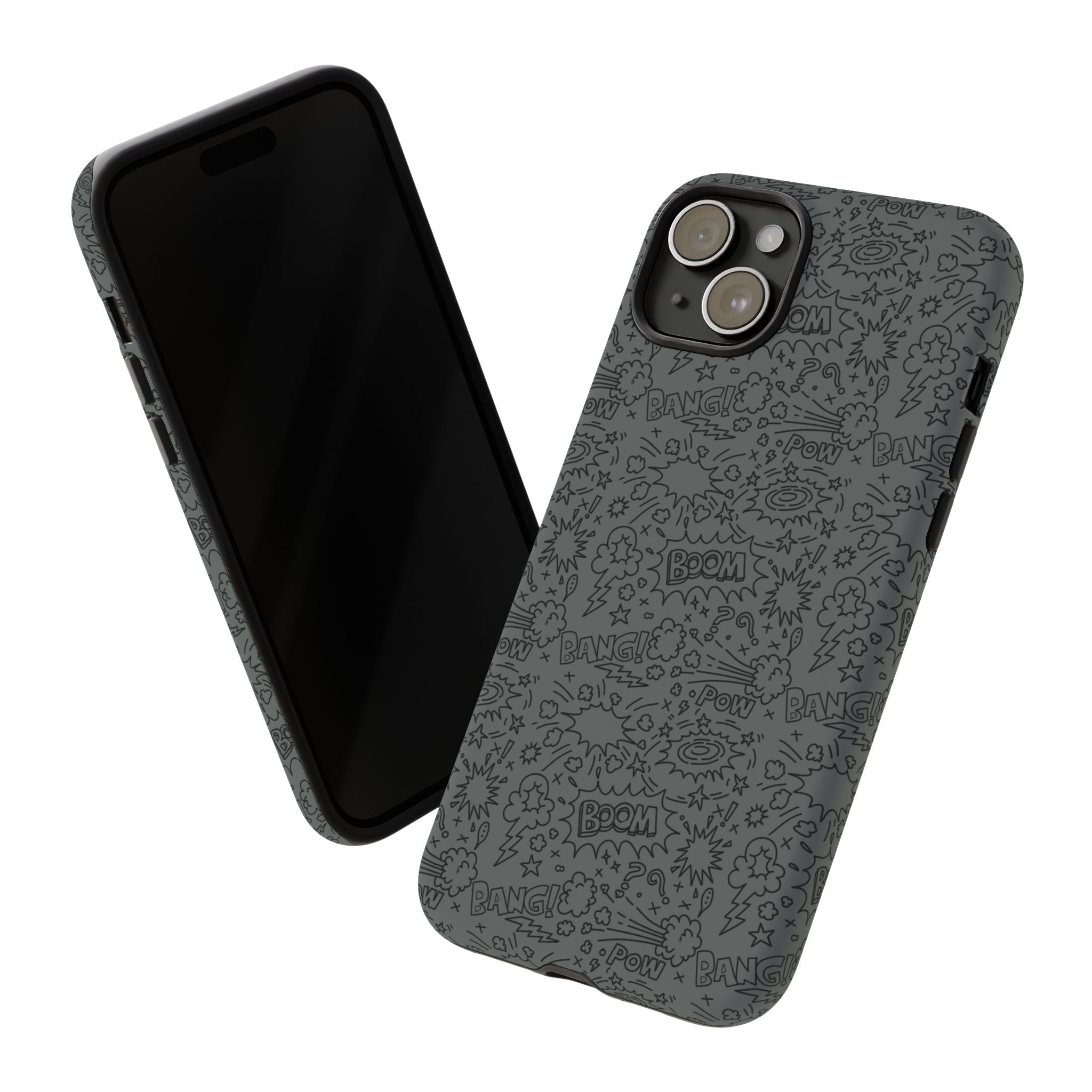 POW BOOM Comics style Tough Phone Case for iPhone, Galaxy, or Google Pixel