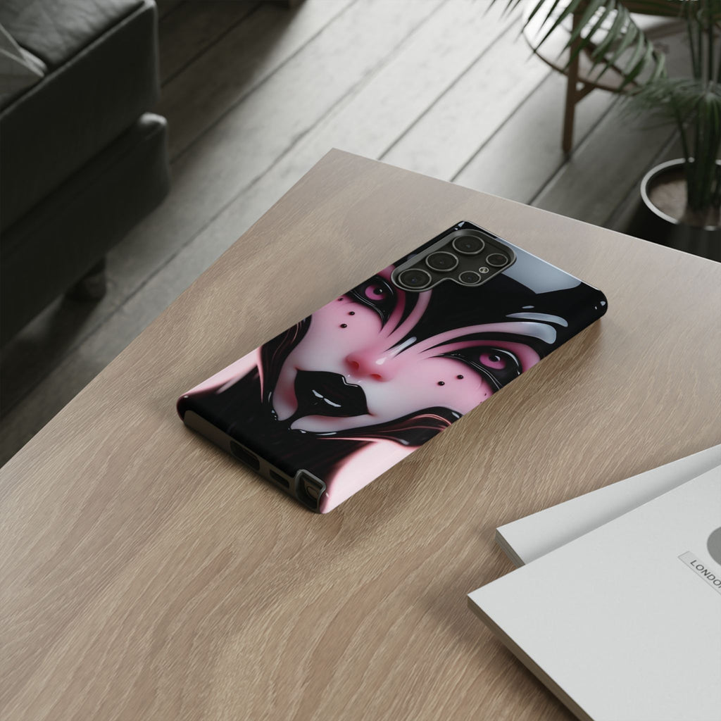 Pink Alien Tough Phone Case for iPhone, Galaxy, or Google Pixel