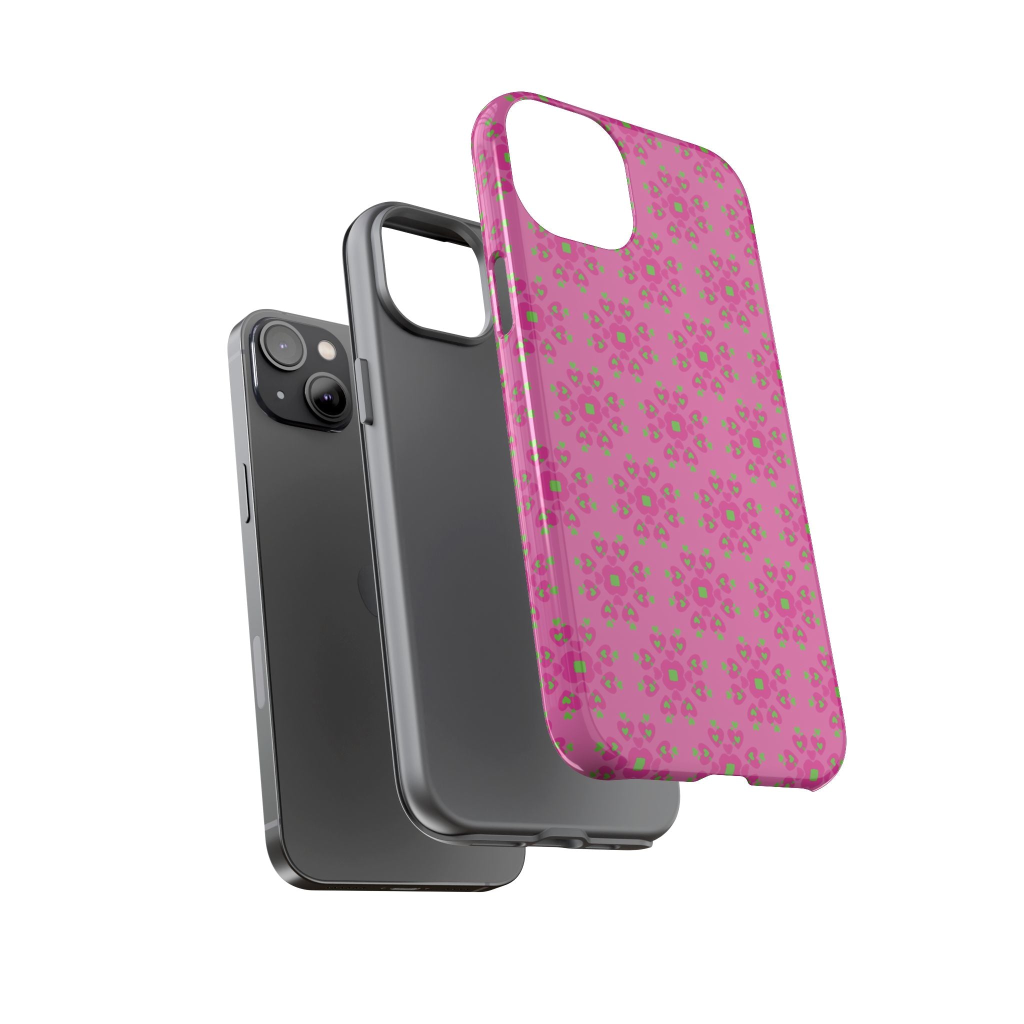 Floresta Heart Pink Tough Phone Case iPhone, Galaxy, or Google Pixel