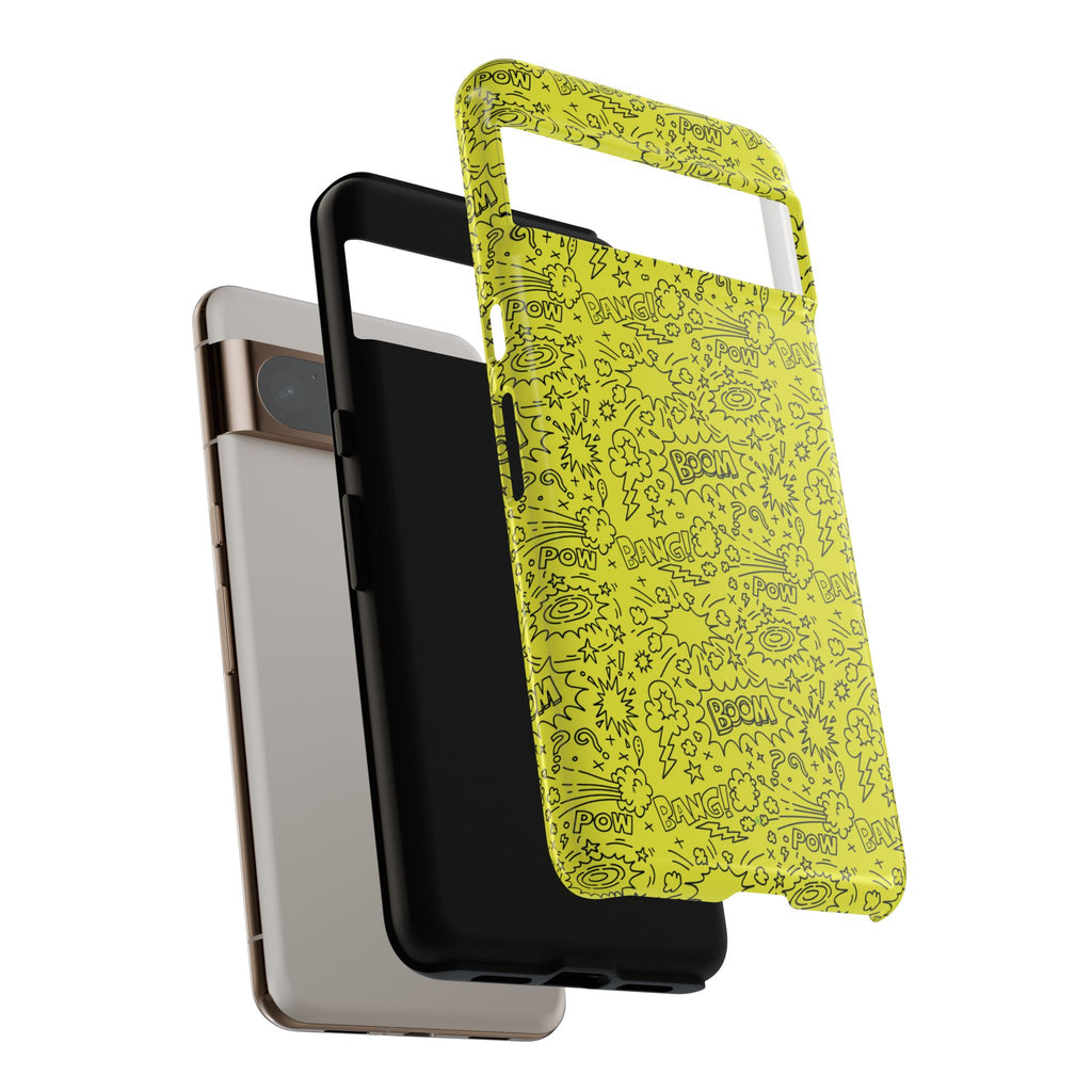 Neon Yellow Wow RG Tough Phone Case for iPhone, Galaxy, or Google Pixel