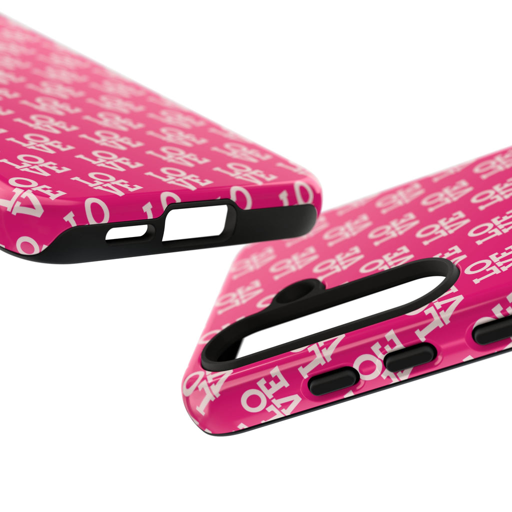 Vibrant Pink LOVE Tough Case iPhone, Galaxy, or Google Pixel