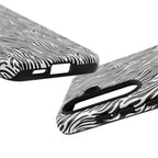 Black and White Zebra Print Tough Case iPhone, Galaxy and Google Pixel