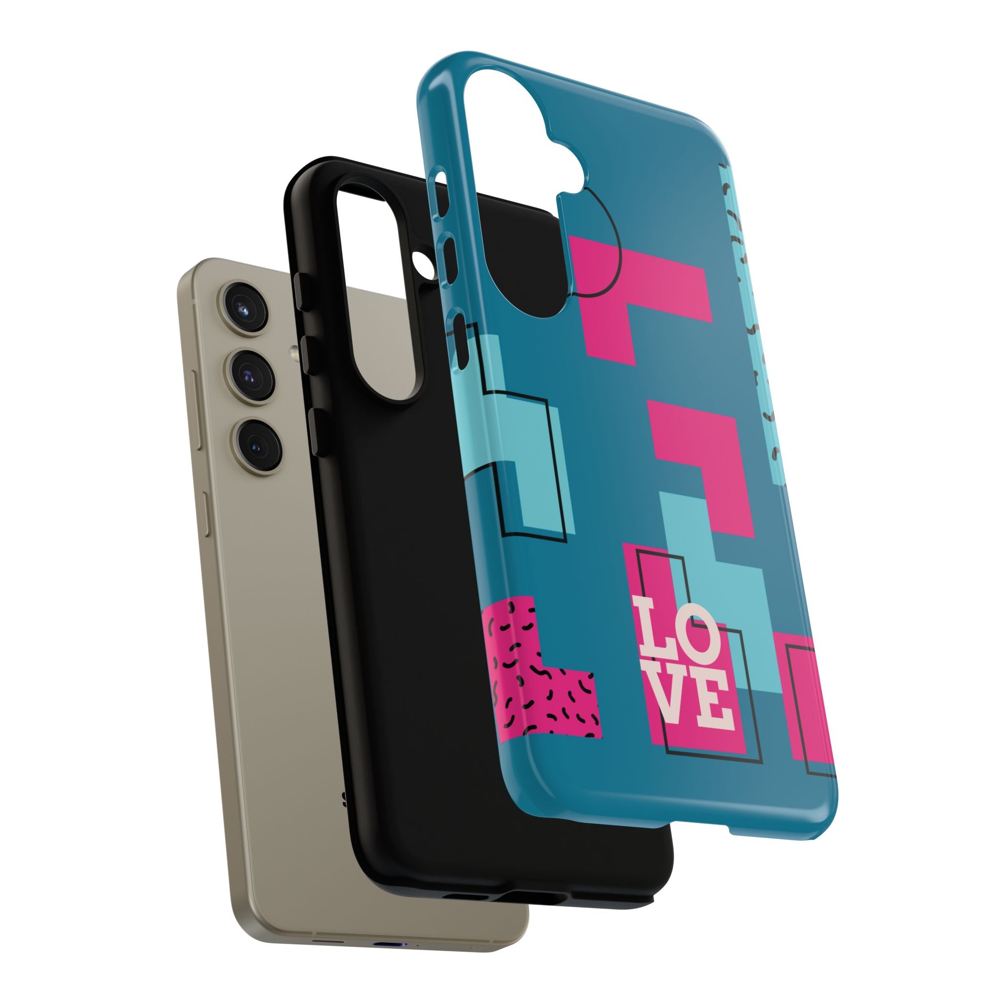 LOVE Teal Green Tough Phone Case for iPhone, Galaxy, or Google Pixel