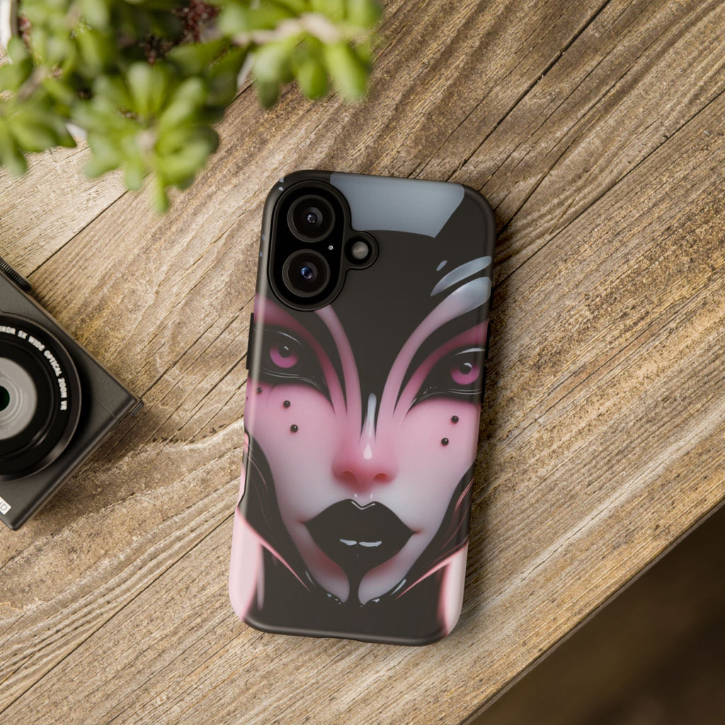 Pink Alien Tough Phone Case for iPhone, Galaxy, or Google Pixel