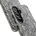 Black and White Zebra Print Tough Case iPhone, Galaxy and Google Pixel