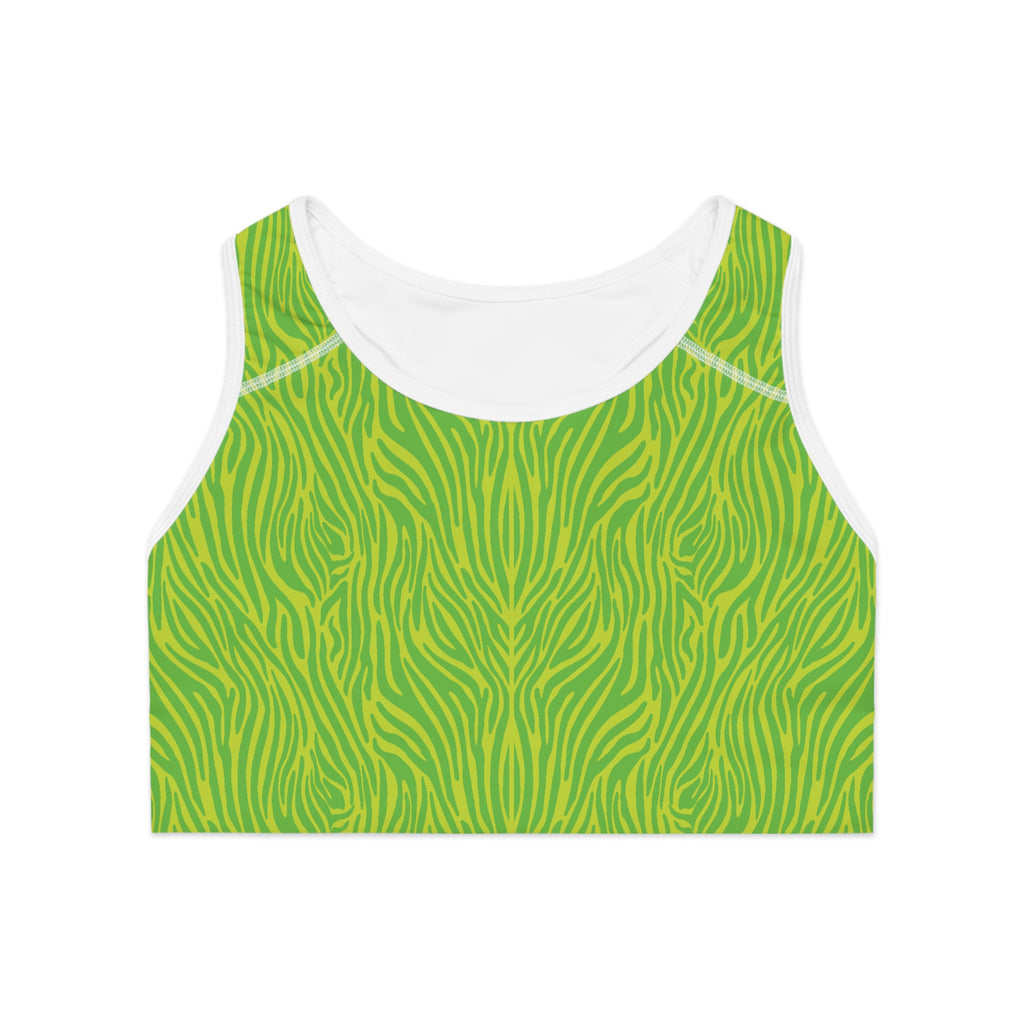 Neon Green Lime Sports Bra