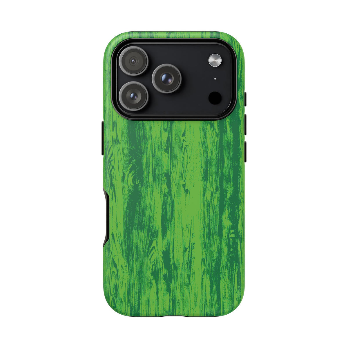 Neon Green Wood Print Tough Phone Case iPhone, Galaxy, or Google Pixel