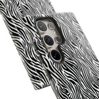 Black and White Zebra Print Tough Case iPhone, Galaxy and Google Pixel