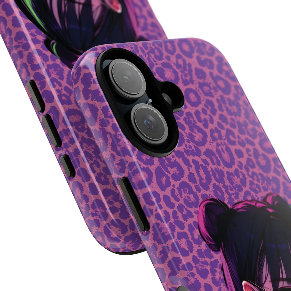 Purple Pink Leopard Kz iPhone, Galaxy and Google Tough Cases
