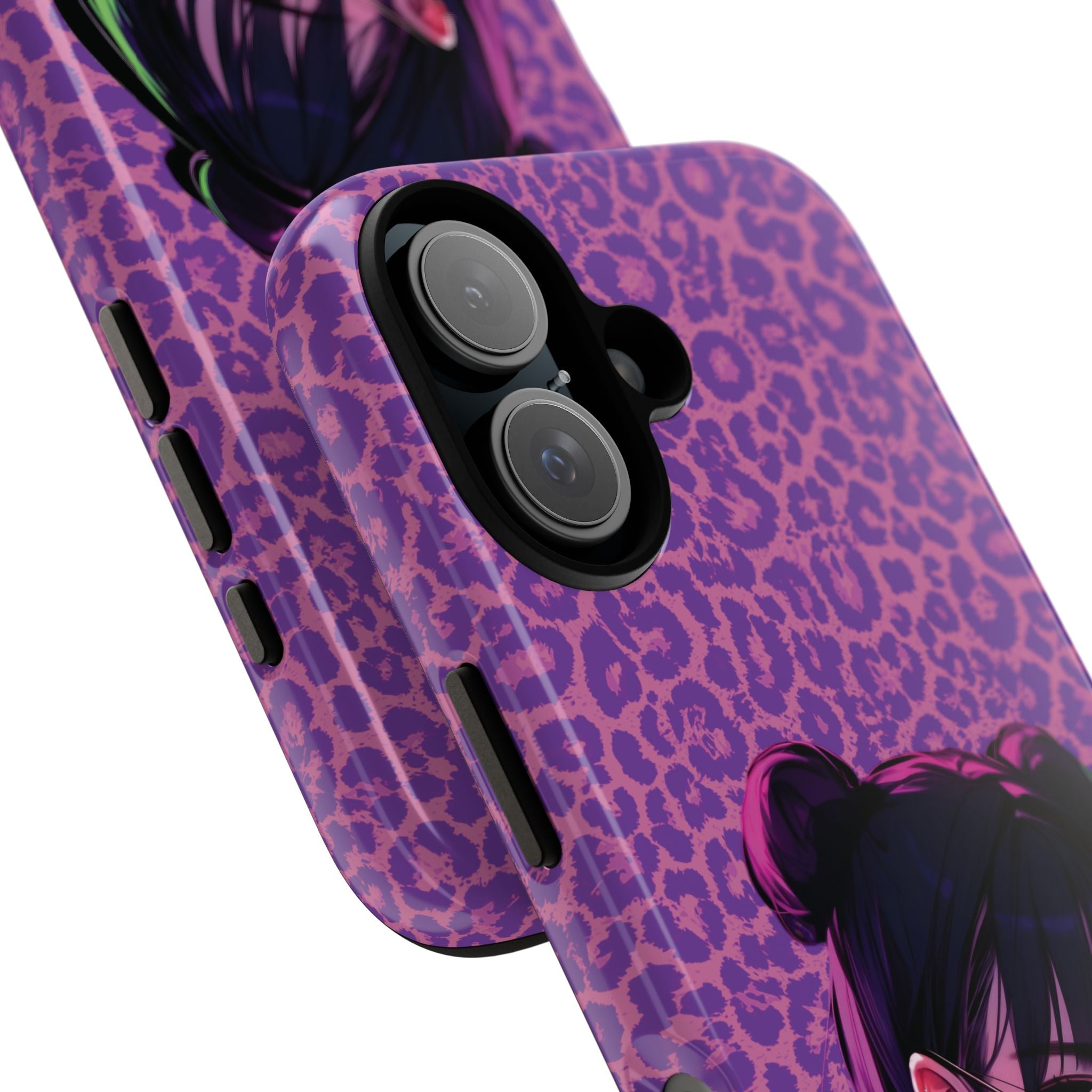 Purple Pink Leopard Kz iPhone, Galaxy and Google Tough Cases